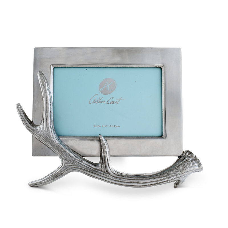 Antler Silver Metal Embossed Picture Frame