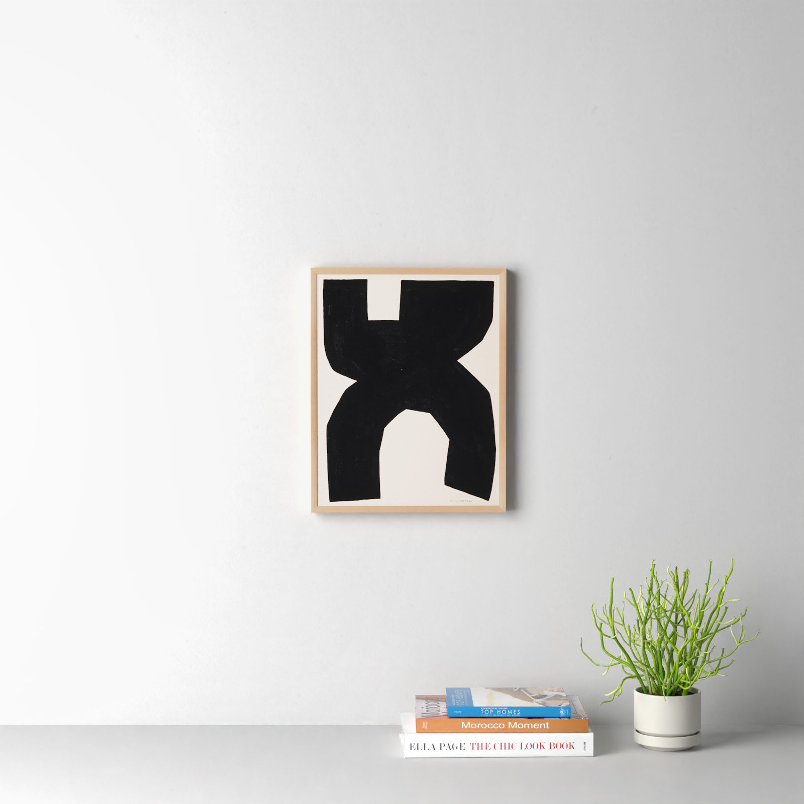 Module On White 1 by Michael Kempen, 20" H x 16" W x 1.25" D, Brown