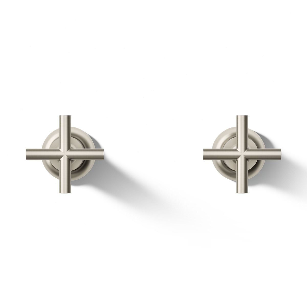 Purist High-Flow Bath Valve Trim with Cross Handle, Vibrant Brushed Nickel