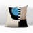 Turquoise / noir / blanc cassé abstrait