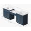 Meuble-lavabo double 91 po avec comptoir en quartz 91 po-353230084