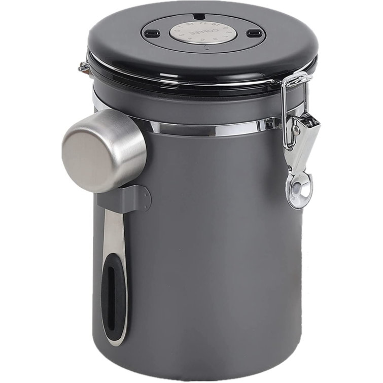 Coffee Canister Airtight Steel Storage Container One Way Valve Coffee Container Latitude Run