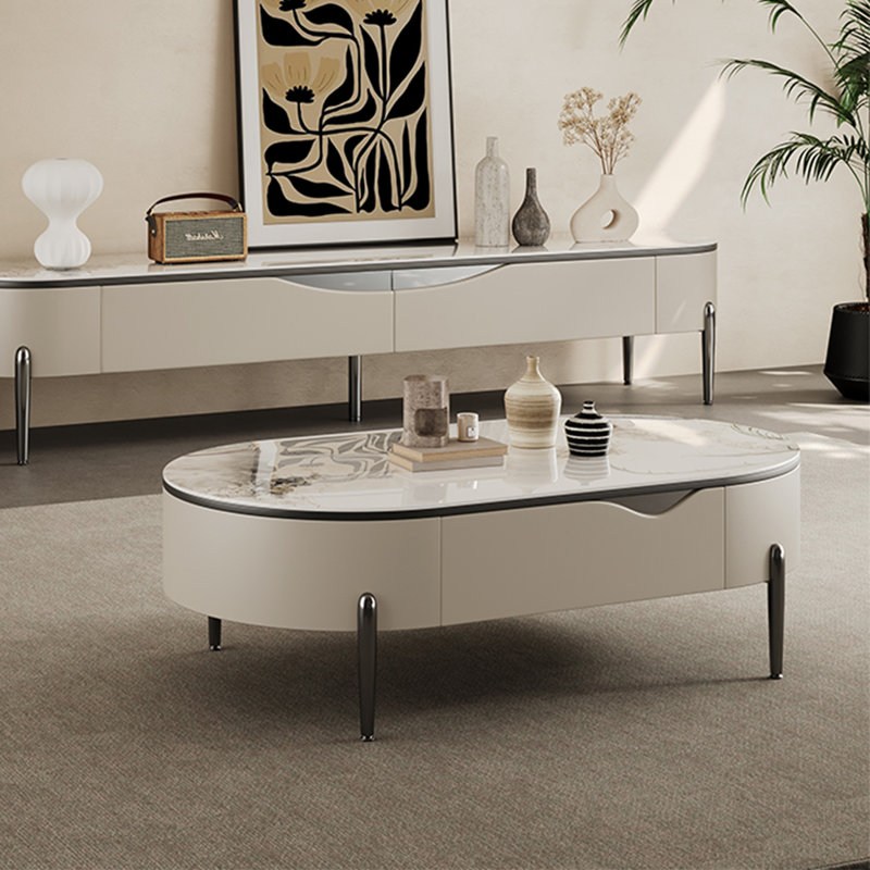 Table basse moderne en pierre micro-cristalline