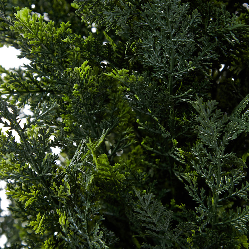Topiaire en cèdre artificiel de 5 pieds de haut - Arbre en plastique de protection UV intérieur ou extérieur en pot pour la maison ou le bureau