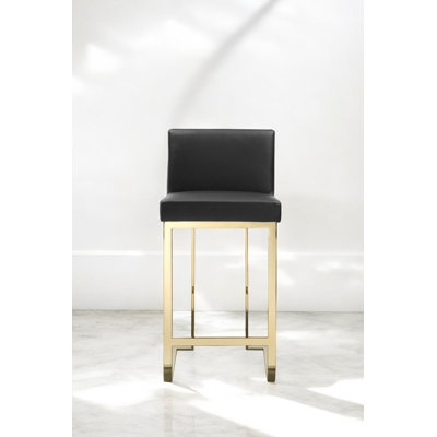 Tabouret de bar en simili-cuir Pangea Home Dexter