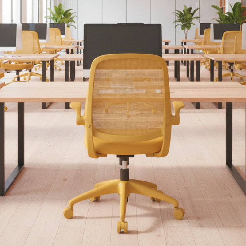 Chaise de bureau ergonomique ergonomique, Jaune, Jaune