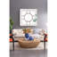 Miroir mural 48 po x 48 po de style antique avec cadre en miroir, décoration murale pour vestibule de salon, console inclinée contre le mur