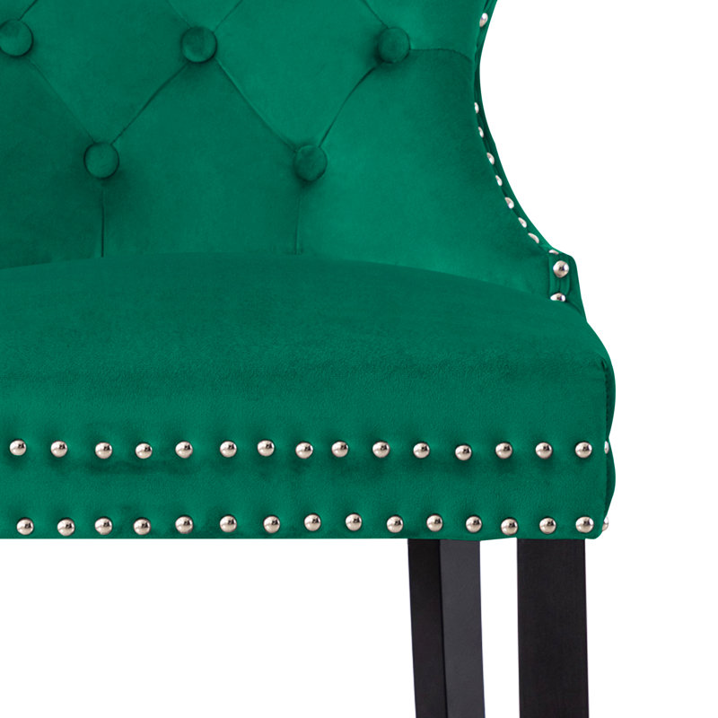 Tabouret de bar et de comptoir Kirsten, Tabouret de bar (siège d'une hauteur de 29 po), Cadre vert / noir