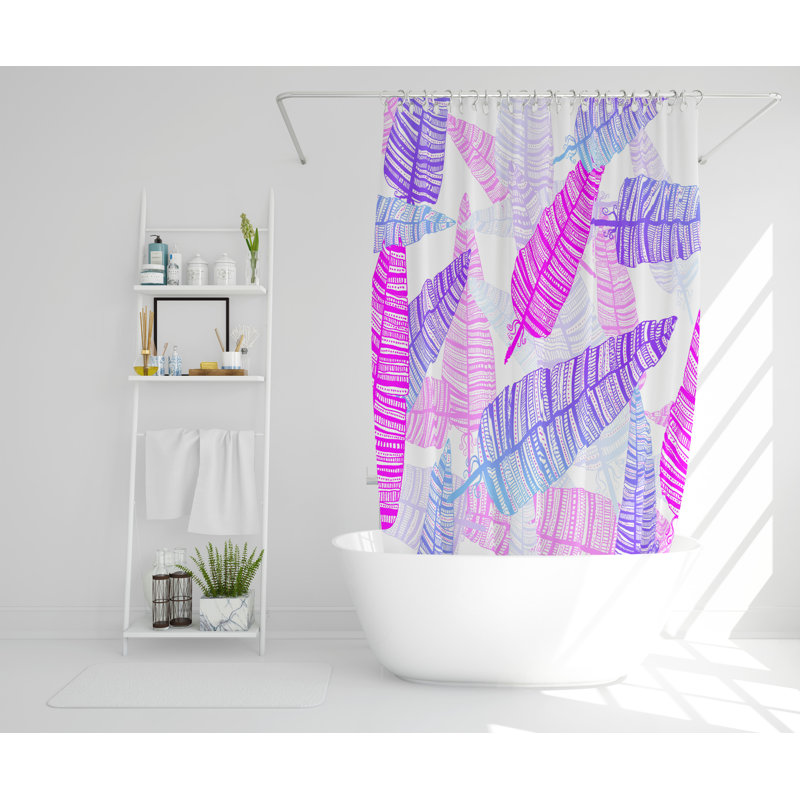 Lizzie Polyester Shower Curtain Set, 168cm H x 168cm W