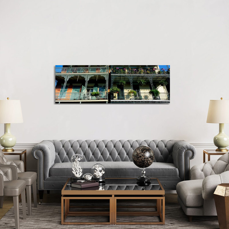 Bourbon Street New Orleans LA - Wrapped Canvas Panoramic Print, 152.4 cm H x 50.8 cm W x 3.175 cm D