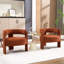 Fauteuil d'appoint pour le salon, fauteuil simple en velours et fauteuil Mid-Century moderne avec pieds en bois pour la lecture dans la chambre à coucher-1084683368