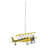 Abbate Metal Airplane Yellow Wall Decor with Chain Hanger