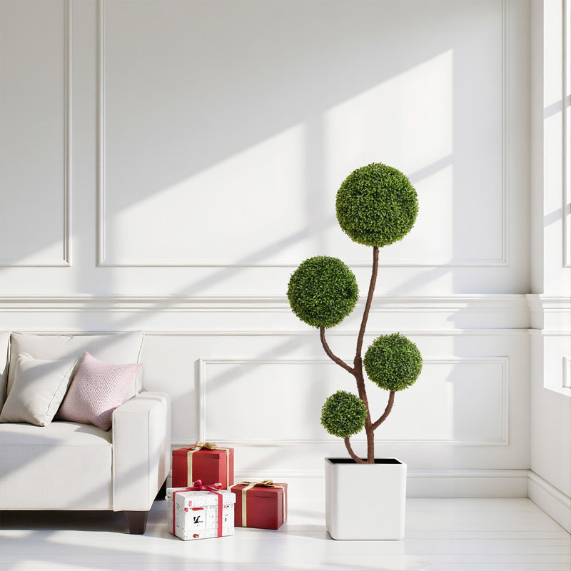 Artificial Boxwood Double Ball Topiary