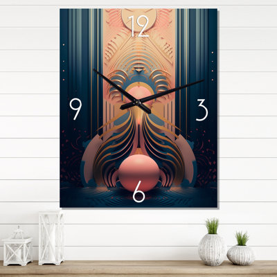 Minimalism The Dawn Of New Time Awareness II - Modern Geometric Wall Clock Oversized