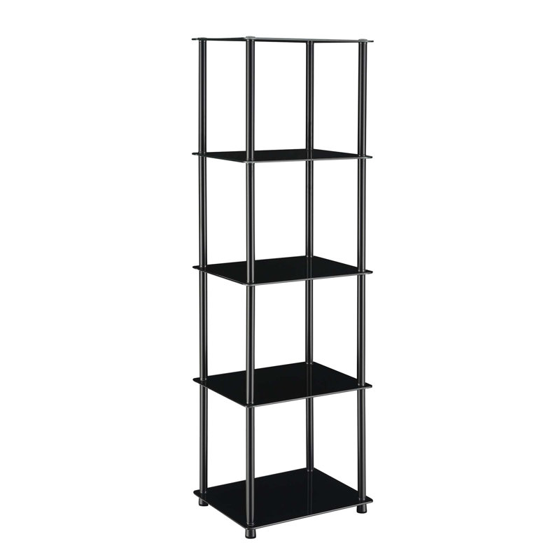 Bibliothèque étagère Beckett, Verre noir