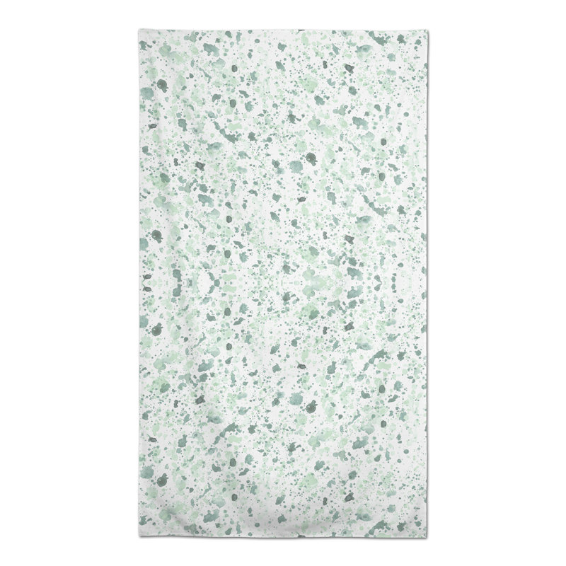 Nappe Ink Splatter Green 3, Bleu sarcelle