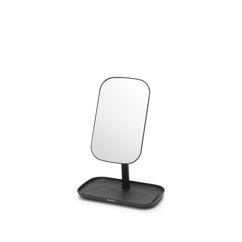 Brabantia Renew Mirror with Storage Tray, Dark Grey