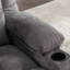  Fauteuil inclinable de massage surdimensionné pour adultes avec massage manuel, chaleur, port USB et porte-gobelets, gris ardoise-3159480