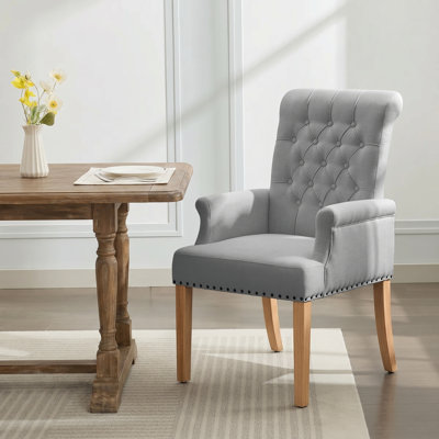 Amdad 41'' H Tufted Upholstered Parsons Chair