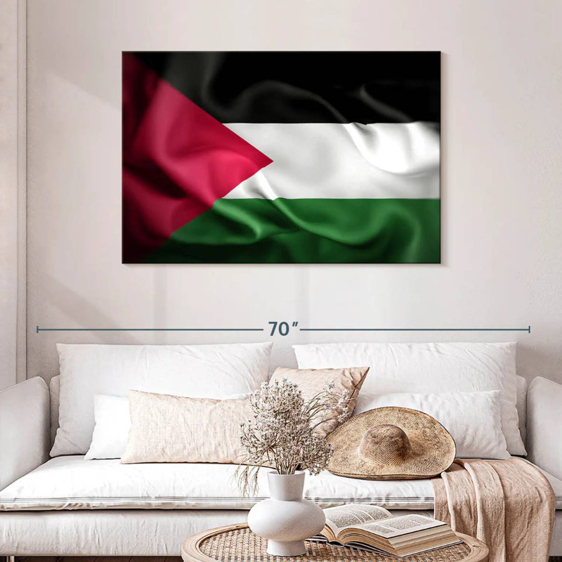 Borges Palestine Flag Close-Up, 30" H x 45" W