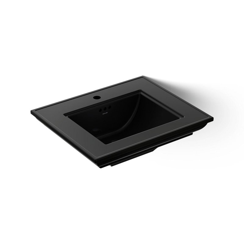 Memoirs® Stately 24" Console Bathroom Sink with Overflow, Black, Single