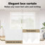 Curtains With Curtains Floral White Polyester-100930305