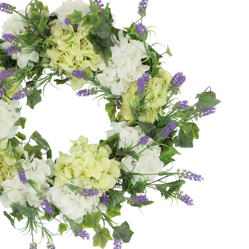 Hydrangea And Ivy 27" Wreath