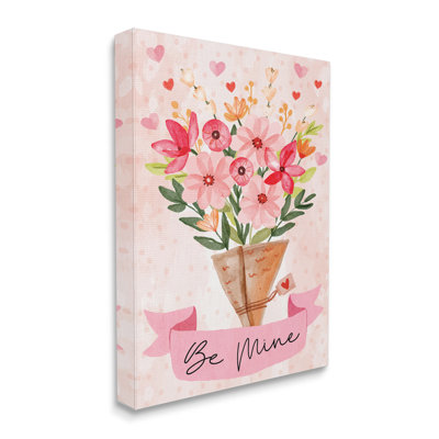«Be Mine Romantic Valentine's Bouquet» par N / A, impression sur toile tendue