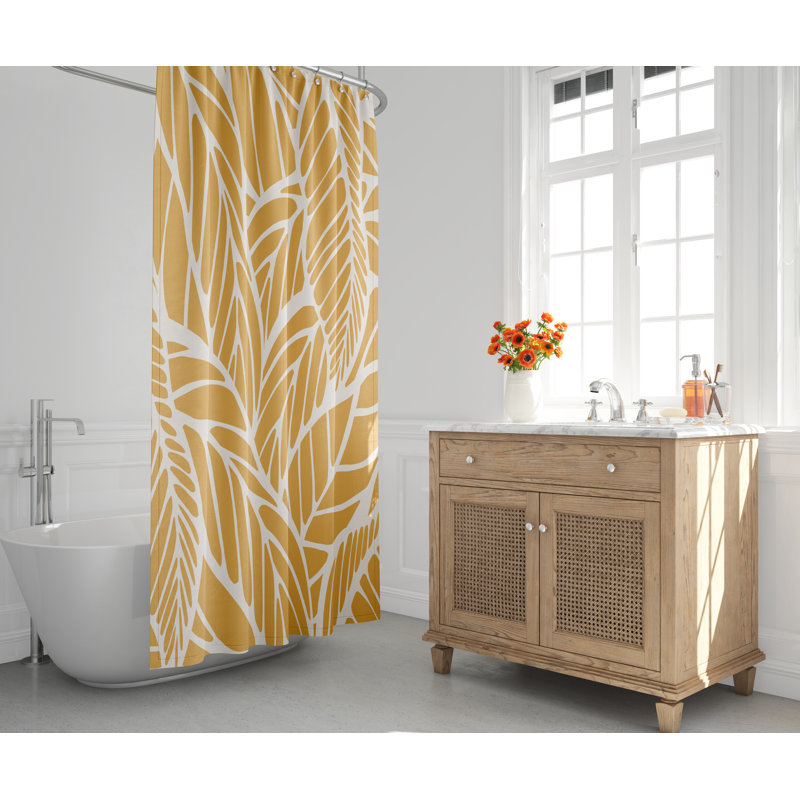 Rideau de douche Everly, Jaune