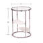 Table d'appoint ronde avec tablettes en fausse pierre