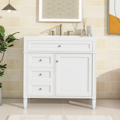 Dyral 36.00'' Single Bathroom Vanity with Ceramic Top
