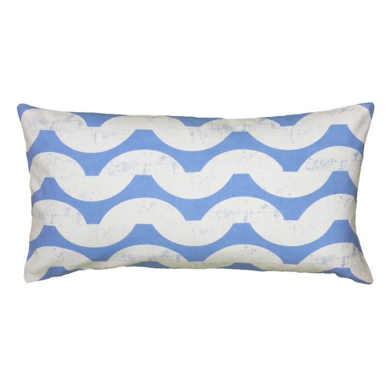 Coussin en coton Ampelius, Bleu