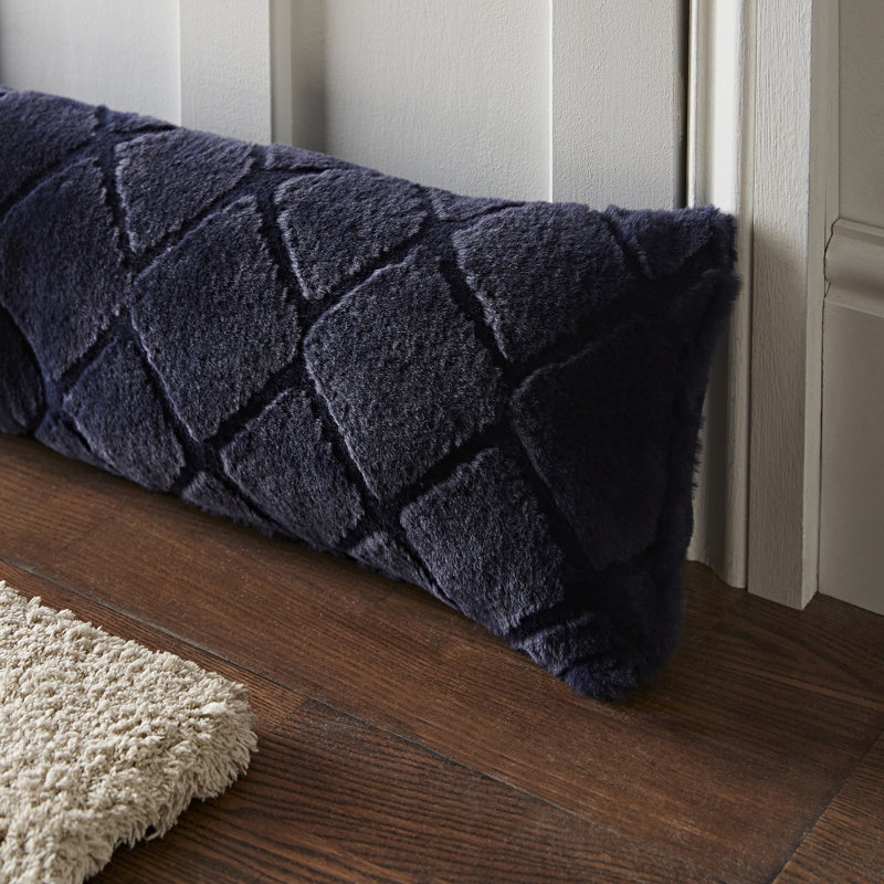 Cosy Diamond Door Draught Excluder, Navy Blue