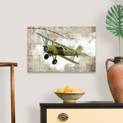 Biplane, impression d’art graphique sur toile