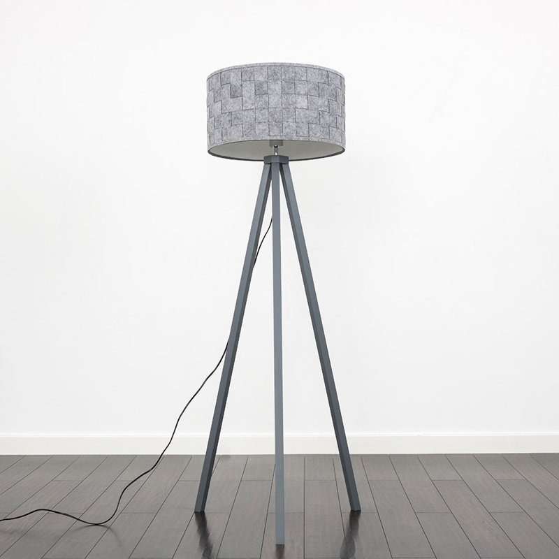 Mejias 149cm Wood Tripod Floor Lamp, Not Included, Black Wood Base