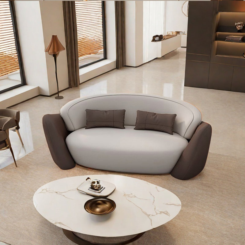 Tena, Brown/White, 29.52" H x 82.67" W x 28.74" D