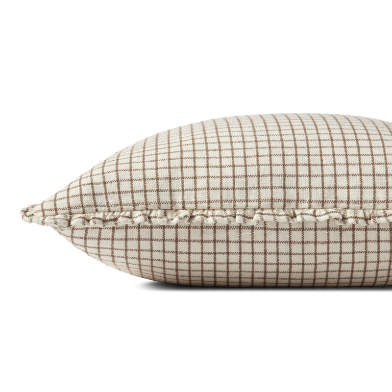 Coussin Dinah, Ivoire / terre, H 22 po x l 22 po