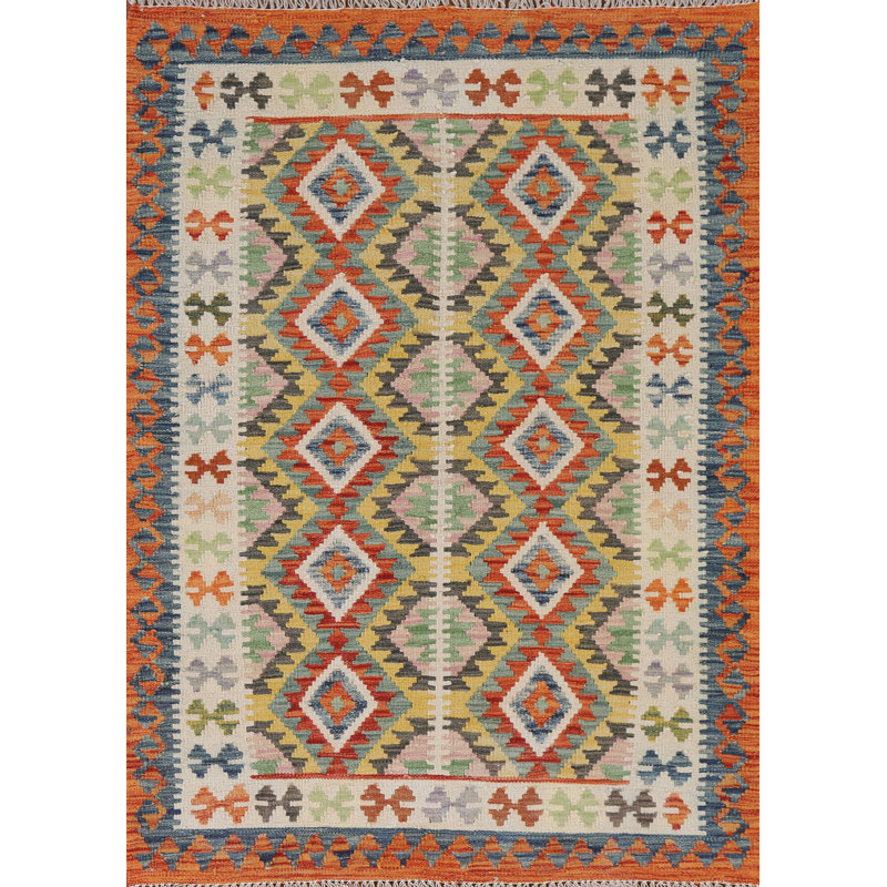 Tapis de vestibule oriental South Western Kilim 3 x 5
