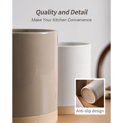 Latitude Run® Stoneware Utensil Crock (Set of 2)