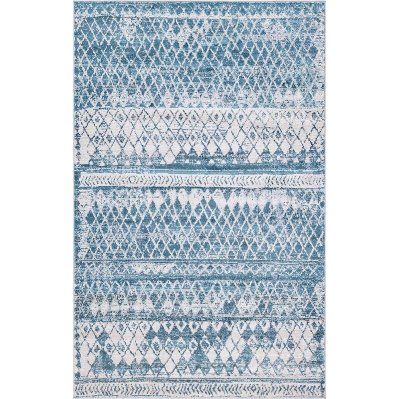 Geometric Indoor Rug, Rectangle 5'1" x 8'