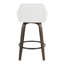Tabouret de bar et de comptoir à hauteur fixe Cassiopeia avec pieds en bois cintré-94885244-94885247-94885250