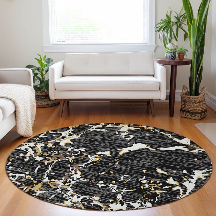 Machine Washable Indoor/Outdoor Chayden ACN1046 Black