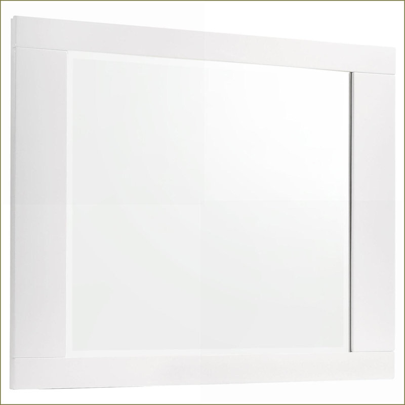 Ensemble de chambre à coucher, grand lit 4 pièces blanc brillant moderne avec rangement | Blanc | Rembourré