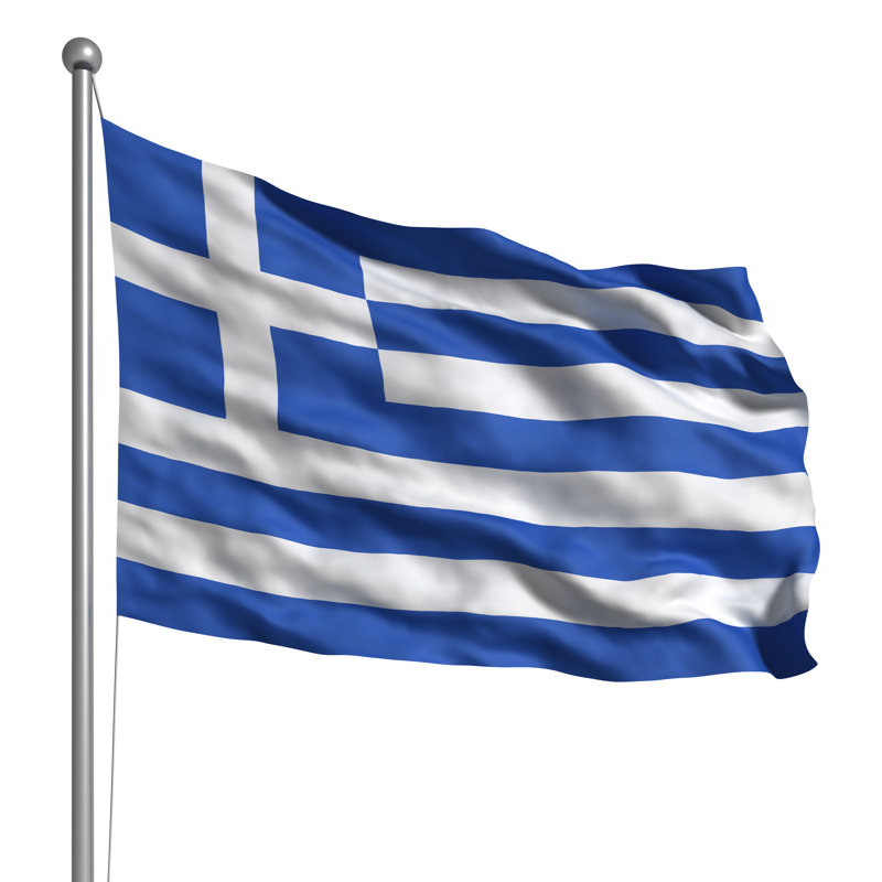 Flag Of Greece - Wrapped Canvas Print, 61cm H x 91cm W x 3.8cm D