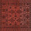 Tapis rouge à motif sud-ouest