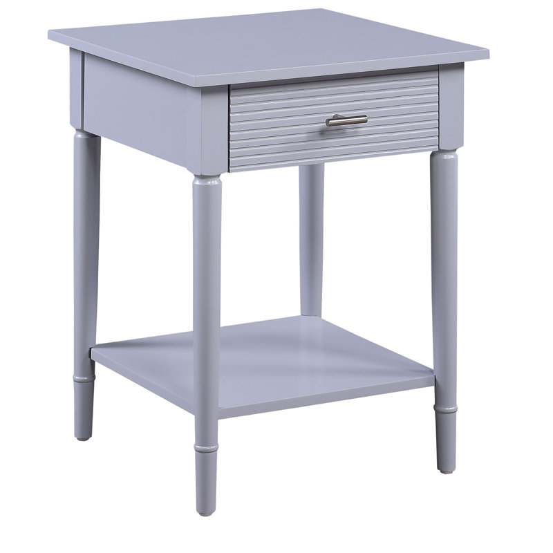 Hailo End Table with Storage, Gray