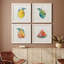 Happy Lemon - ensemble de 4 peintures sur toile encadrées-60149328-60149337