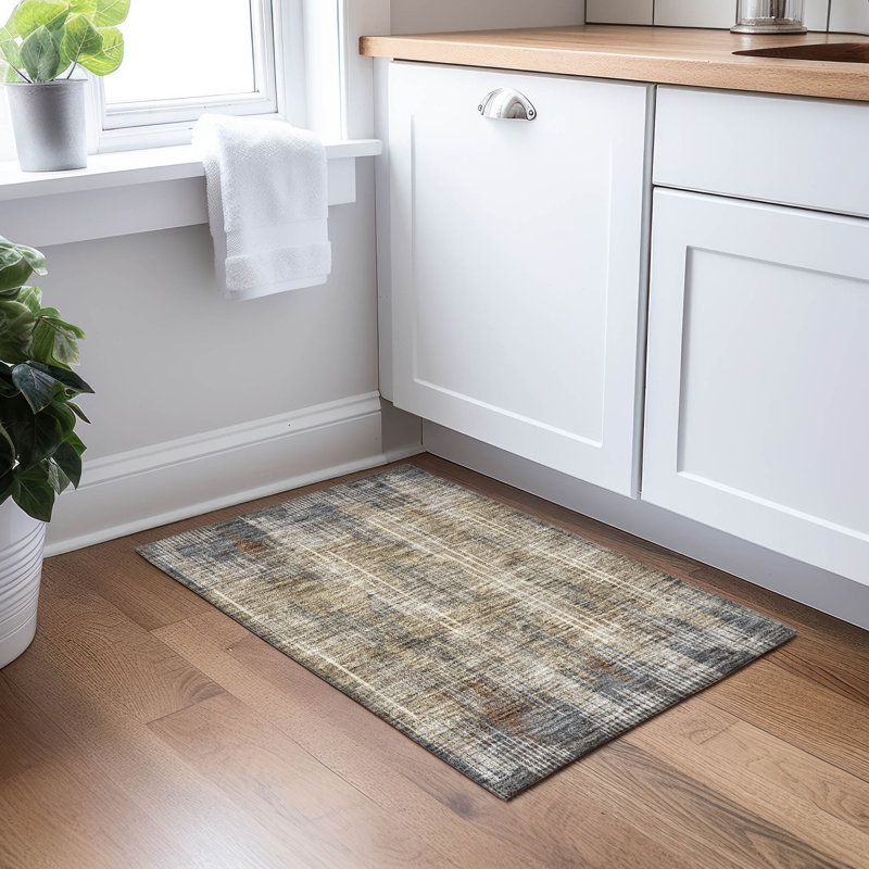 Tapis intérieur / extérieur mâle avec envers antidérapant, Rectangle 1 pi 8 po x 2 pi 6 po