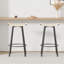Tabourets de bar à hauteur de comptoir, chaises de cuisine tissées à la main sans dossier avec repose-pieds rond, ensemble de 2 tabourets de pub en PVC pour l'intérieur et l'extérieur