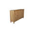 Armoire d'appoint 59 po en bois naturel, 4 portes, finition brune, optimisation du rangement de la salle à manger